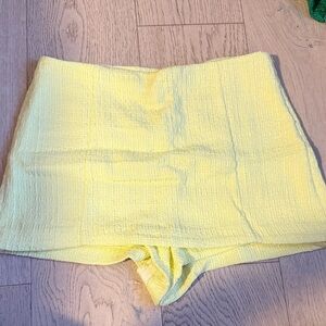 Zara Women's High Waist Lemon Shorts